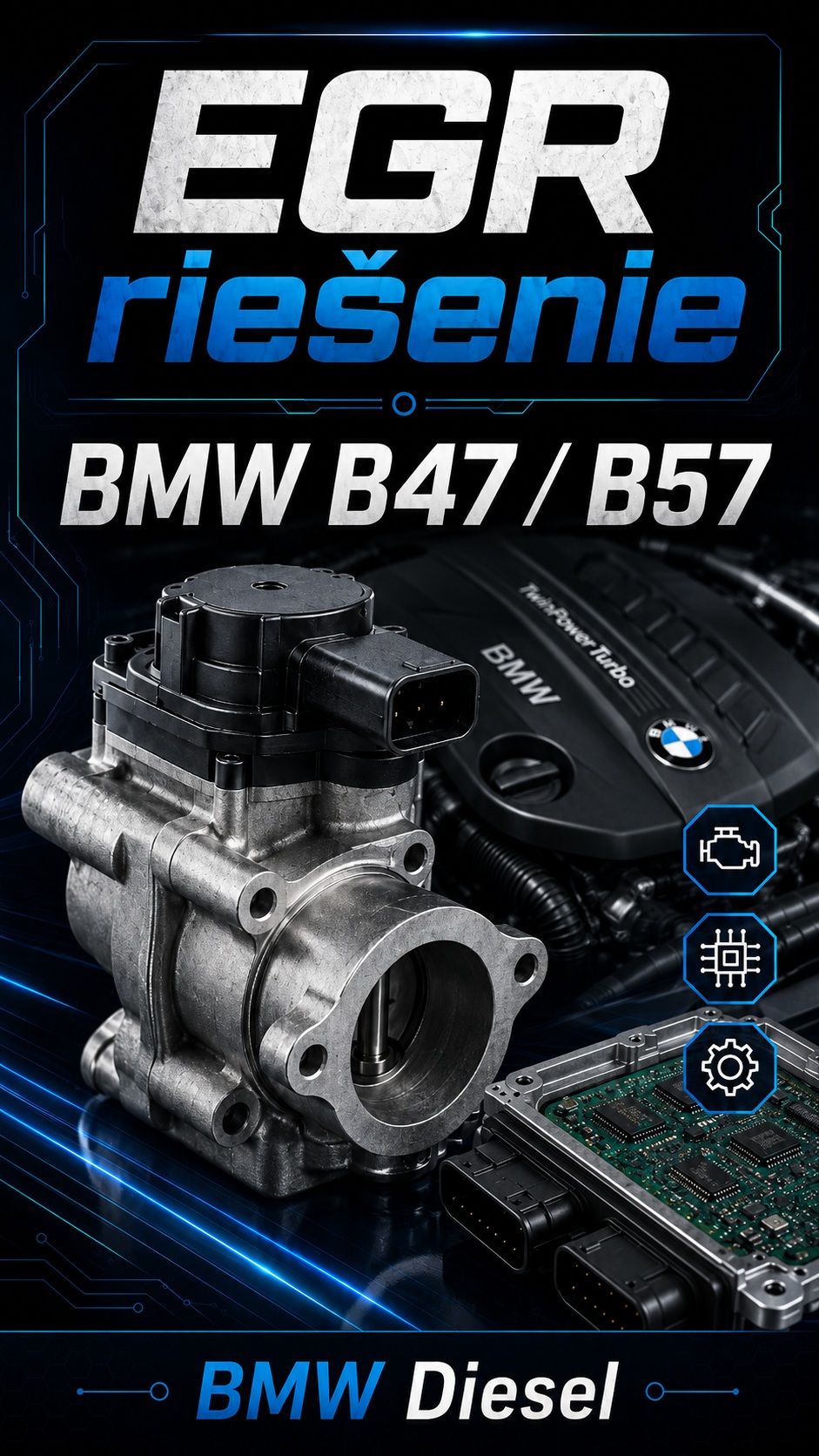EGR riešenie BMW B47 - B57