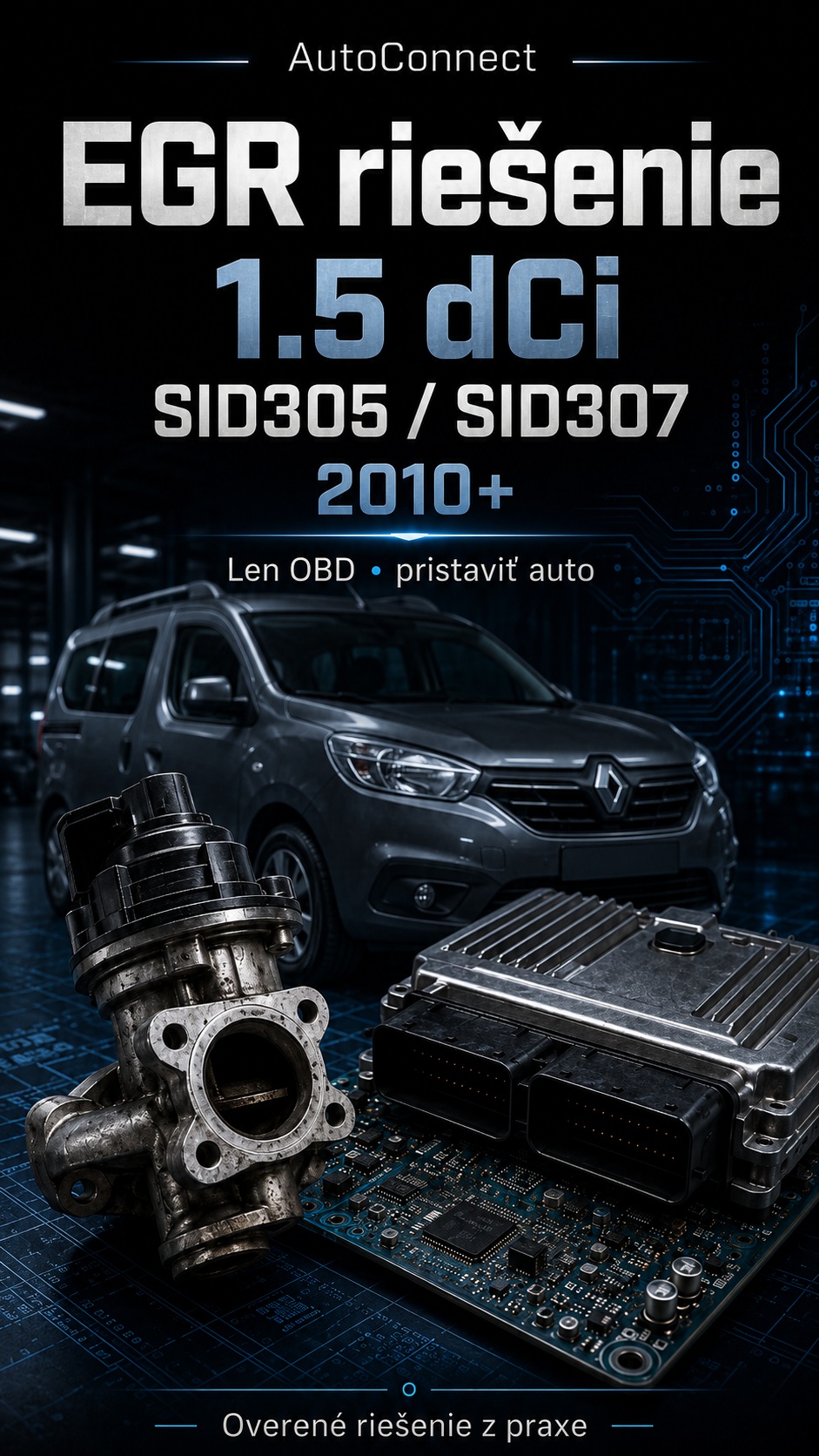 EGR Renault 1.5 dCi SID30X 2010+